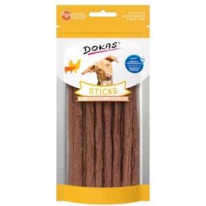 Dokas Sticks med kylling og okselever i 60 g-pose